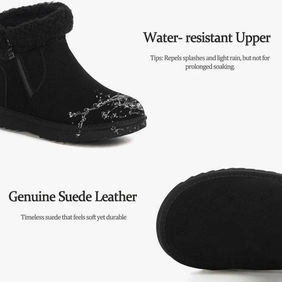 Snow Boots for Women Genuine Suede Leather - Picture 2 of 5